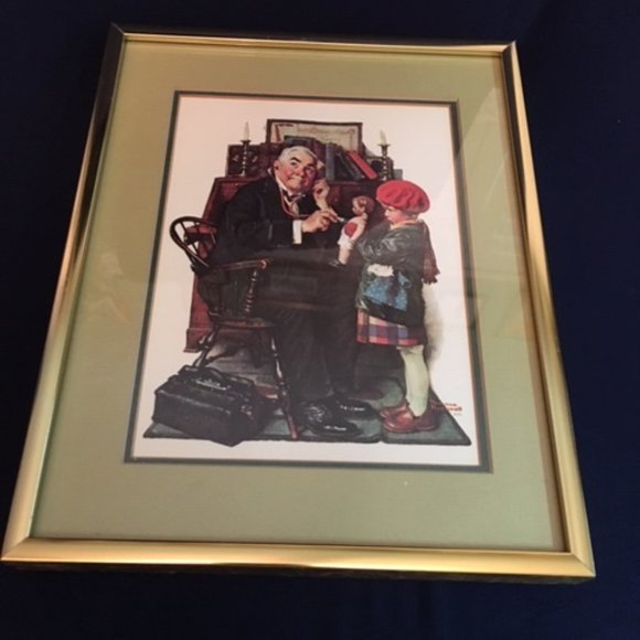 "Doctor and the Doll" Framed CPC Reproduction Print Wall Art by Norman Rockwell - Picture 1 of 11
